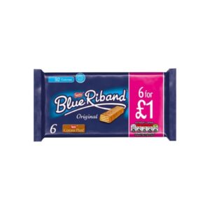 Blue Riband Milk Chocolate Caramel Wafer Biscuit Multipack 6 Pack