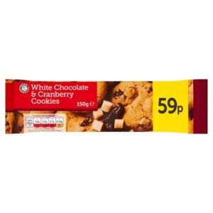 Euro Shopper White Chocolate & Cranberry Cookies 150g