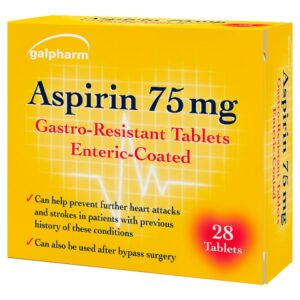 Galpharm Aspirin 75mg Gastro Resistant Tablets 28 Tablets  £2.79