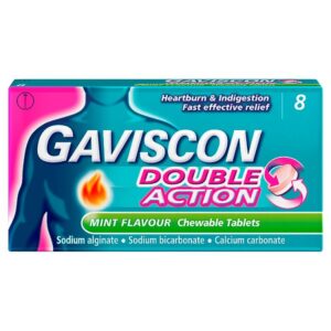 Gaviscon Double Action Heartburn & Indigestion Mint Flavour Tablets x 8  £2.49