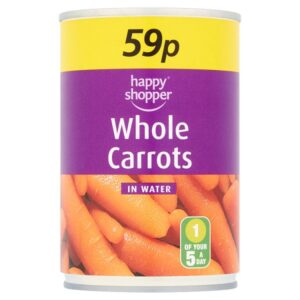 Happy Shopper Whole Carrots in Water 300g