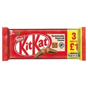 Kit Kat 4 Finger X 3 Pack Milk Chocolate Bar £1