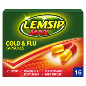 Lemsip Max Cold & Flu 16 Capsules  £3.99