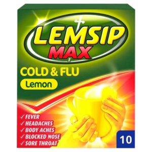 Lemsip Max Cold & Flu Lemon 10 Sachets  £3.99