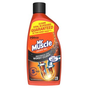 Mr Muscle Power Gel Kitchen Drain Cleaner & Bathroom Plughole Unblocker