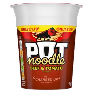 Pot Noodle Beef and Tomato Instant Snack 90g