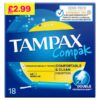 Tampax Compak Regular Tampons With Applicator X18