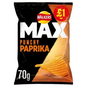 Walkers Max Punchy Paprika Crisps
