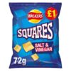 Walkers Squares Salt & Vinegar Flavour Potato Snacks