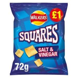 Walkers Squares Salt & Vinegar Flavour Potato Snacks