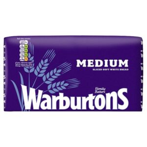 Warburtons Medium Sliced Soft White Bread 800g