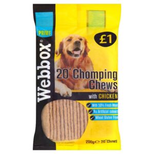 Webbox 20 Chomping Chews with Chicken 200g