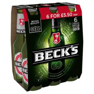 Beck's German Pilsner Beer Bottles 6 x 275ml