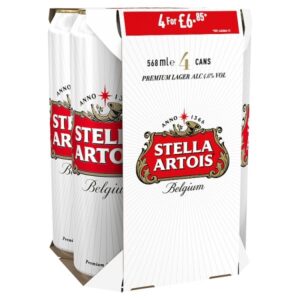 Stella Artois Belgium Premium Lager 4 x 568ml