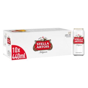 Stella Artois Belgium Premium Lager Beer Cans 10 x 440ml Stella Artois Belgium Premium Lager Beer Cans 10 x 440ml