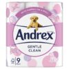 Andrex Gentle Clean Toilet Tissue 9 Rolls