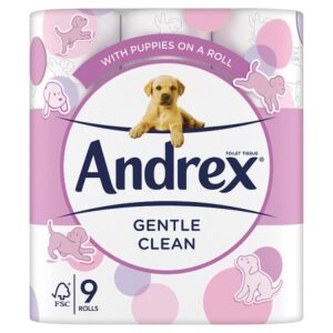 Andrex Gentle Clean Toilet Tissue 9 Rolls Andrex Gentle Clean Toilet Tissue 9 Rolls