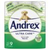 Andrex Ultra Care Toilet Roll, 9 Rolls 190sc