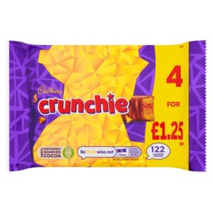 Cadbury Crunchie Chocolate Bar 4 Pack