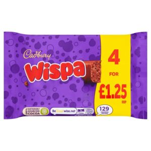 Cadbury Wispa Chocolate Bar 4 Pack