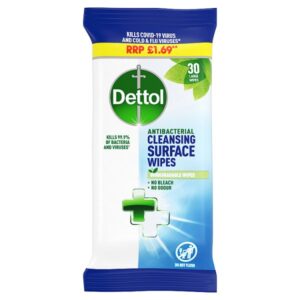 Dettol Antibacterial Surface Cleansing Wipes, 30 Wipes