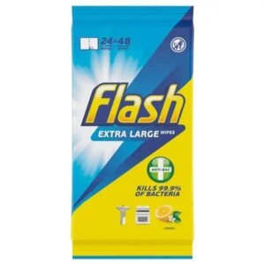 Flash Multi-Purpose Anti-Bacterial Cleaning Wipes in Lemon 24 Pack
