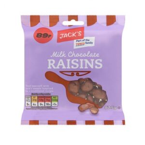 Jack's Milk Chocolate Raisins 87.5g