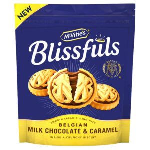 McVitie's Blissfuls Belgian Milk Chocolate & Caramel Biscuits 228g McVitie's Blissfuls Belgian Milk Chocolate & Caramel Biscuits 228g