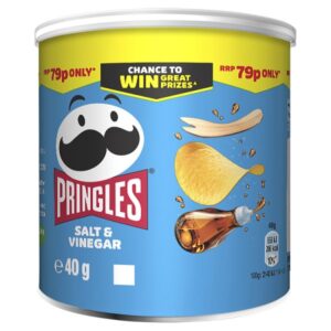 Pringles Salt & Vinnegar Crisps Can 79p