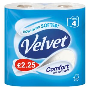 Velvet Comfort 4 Toilet Rolls