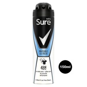 Sure Invisible Ice Fresh Anti-perspirant Aerosol 150 ml Sure Invisible Ice Fresh Anti-perspirant Aerosol 150 ml